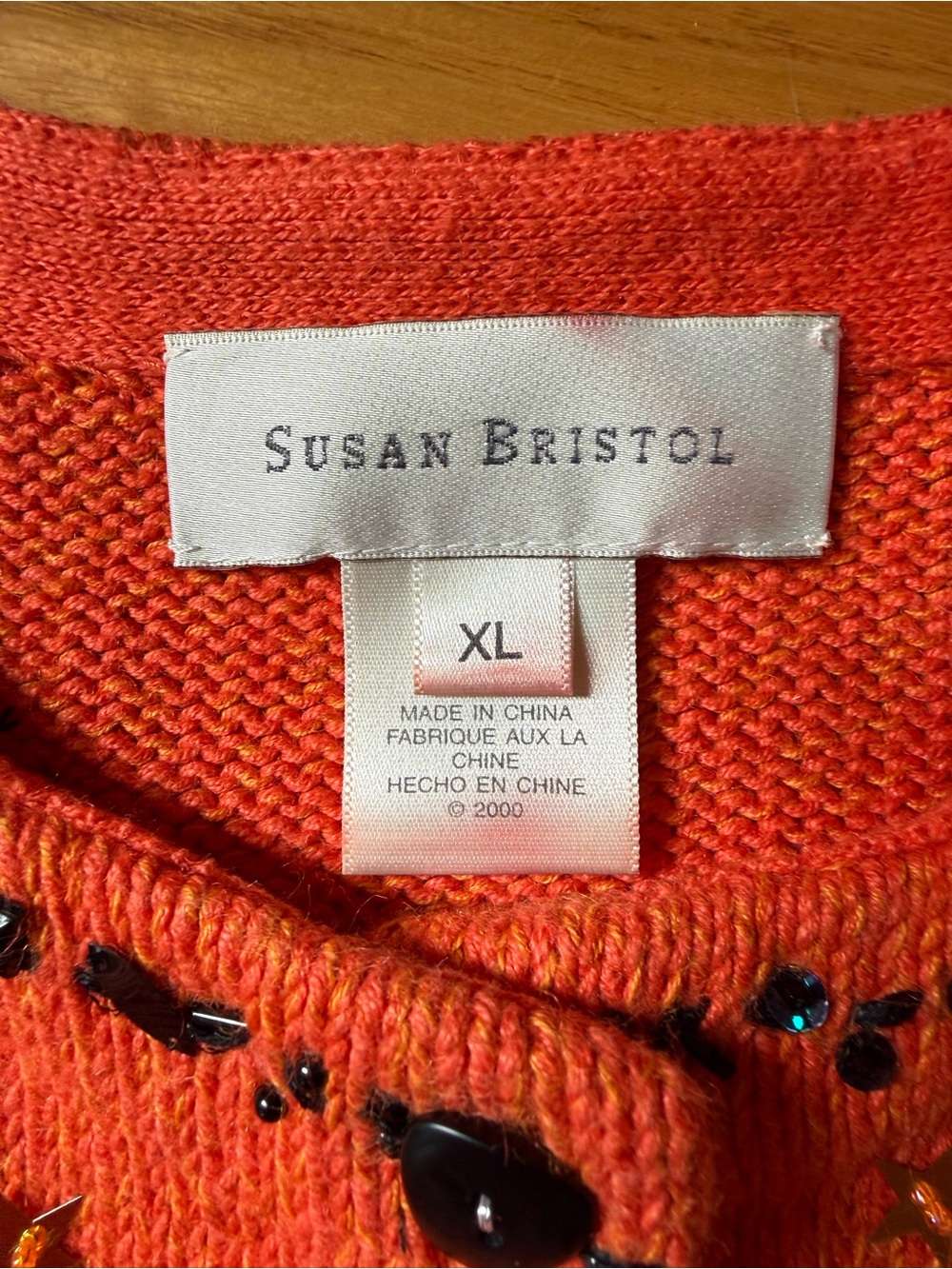 Susan Bristol Y2K Halloween Knit Cardigan - Picture 2 of 6